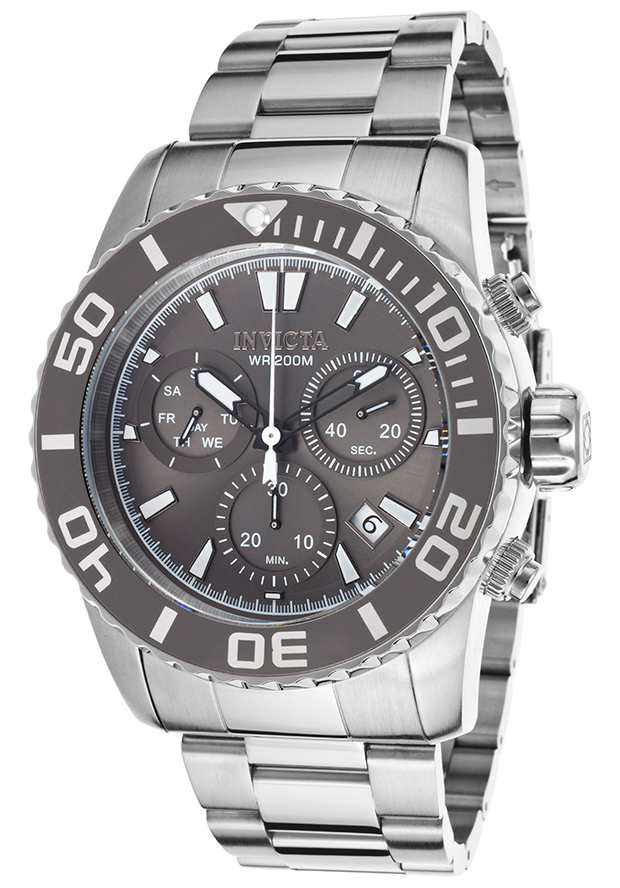 Men's Pro Diver Chronograph Stainless Steel Grey Dial - Invicta Watch