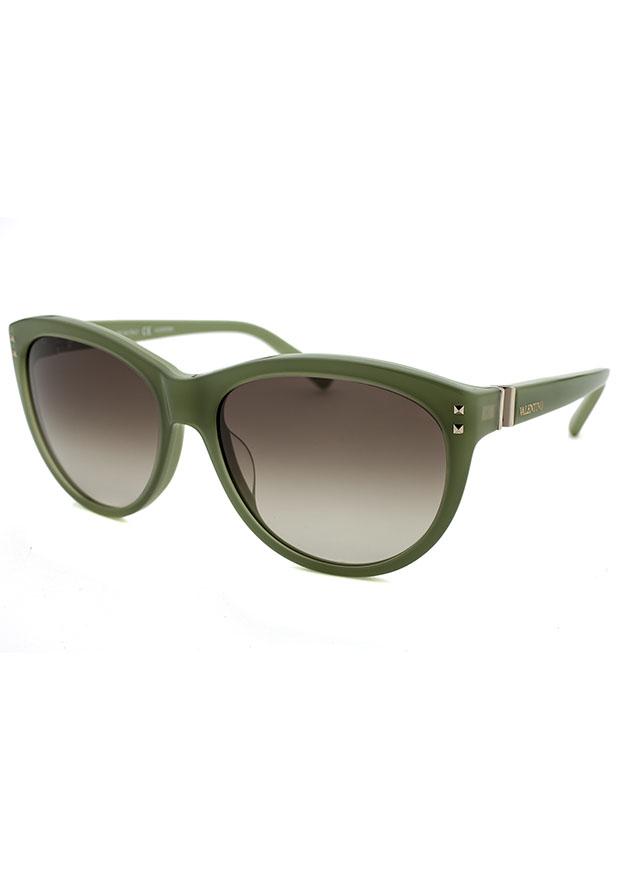 Valentino Watches Women's Round Green Sunglasses