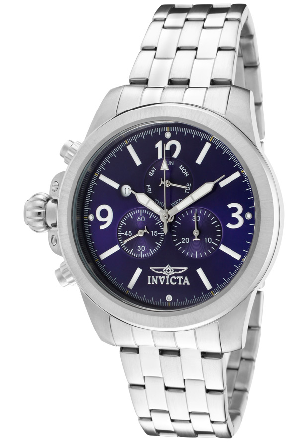 Men's Specialty Chronograph Blue Dial Stainless Steel - Invicta Watch