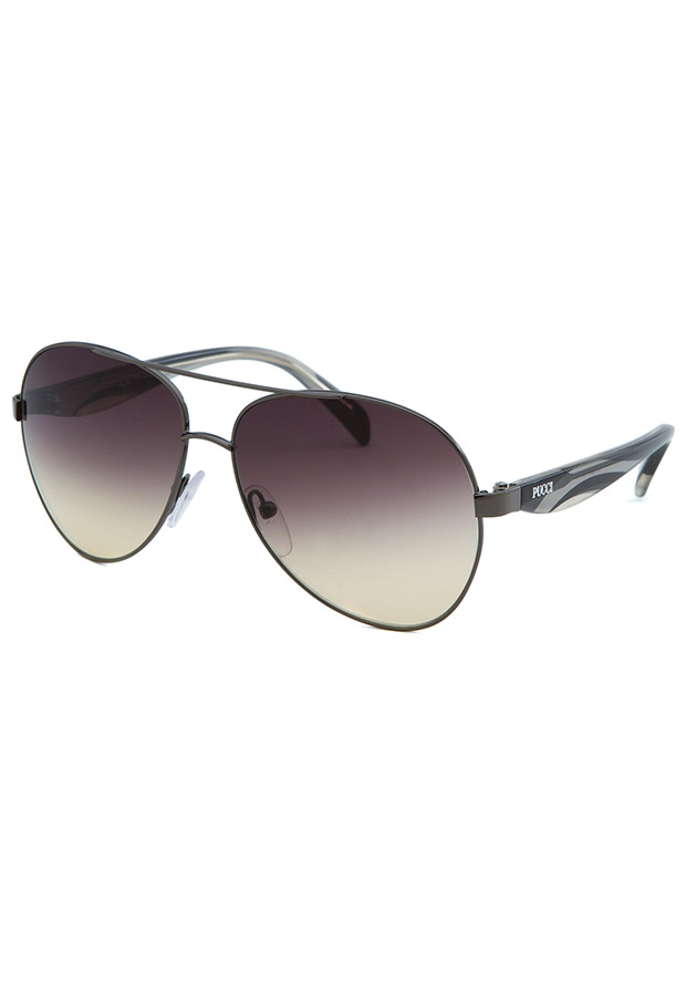 Women's Aviator Gunmetal Sunglasses - Emilio Pucci Watch