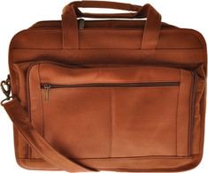 Andrew Phillips Briefcase for Oversized Laptops VN - Tan Vaqueta Nappa Computer Cases
