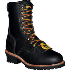 Men's Pro Line Logger Boot 10" Steel Toe - Brown Full Grain Leather Boots