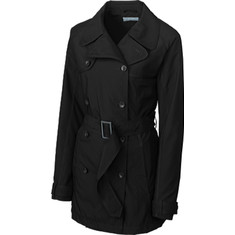 Women's Cutter & Buck CB WeatherTec Mason Trench Coat - Black Jackets