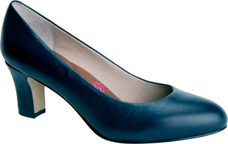 Women's Ros Hommerson Valeda Pump - Navy Nappa Low Heel Shoes