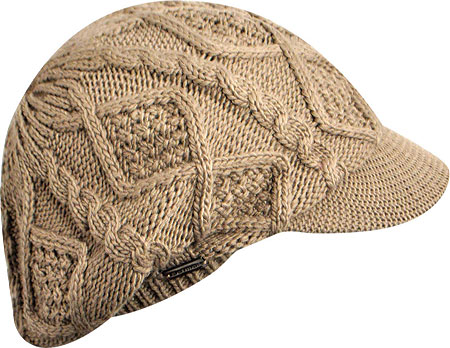 Women's Betmar Luxe Cable Cap - Taupe Winter Hats