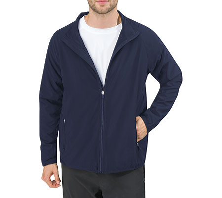 Men's Fila Fundamental Zip Front Jacket - Peacoat/Peacoat Jackets