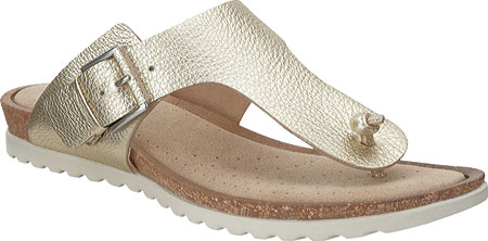 Women's ECCO Dagmar Sandal - Light Gold Leather Casual Shoes