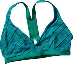 Women's Patagonia Bottom Turn Top - Tapa Stripe Emerald Bikini Tops
