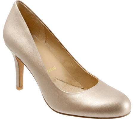 Women's Trotters Gigi - Gold Luster Metallic Leather High Heels