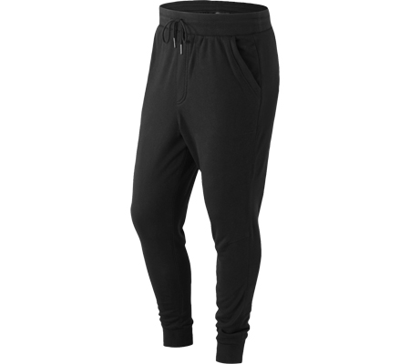 Men's New Balance MP53514 Essentials Plus Classic Sweatpant - Black Pants