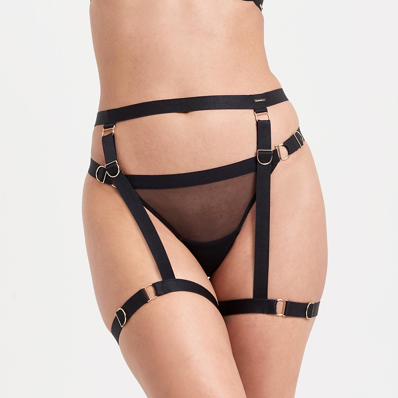 Thea Thigh Harness Black  Fancy up ME Women and Men fashion