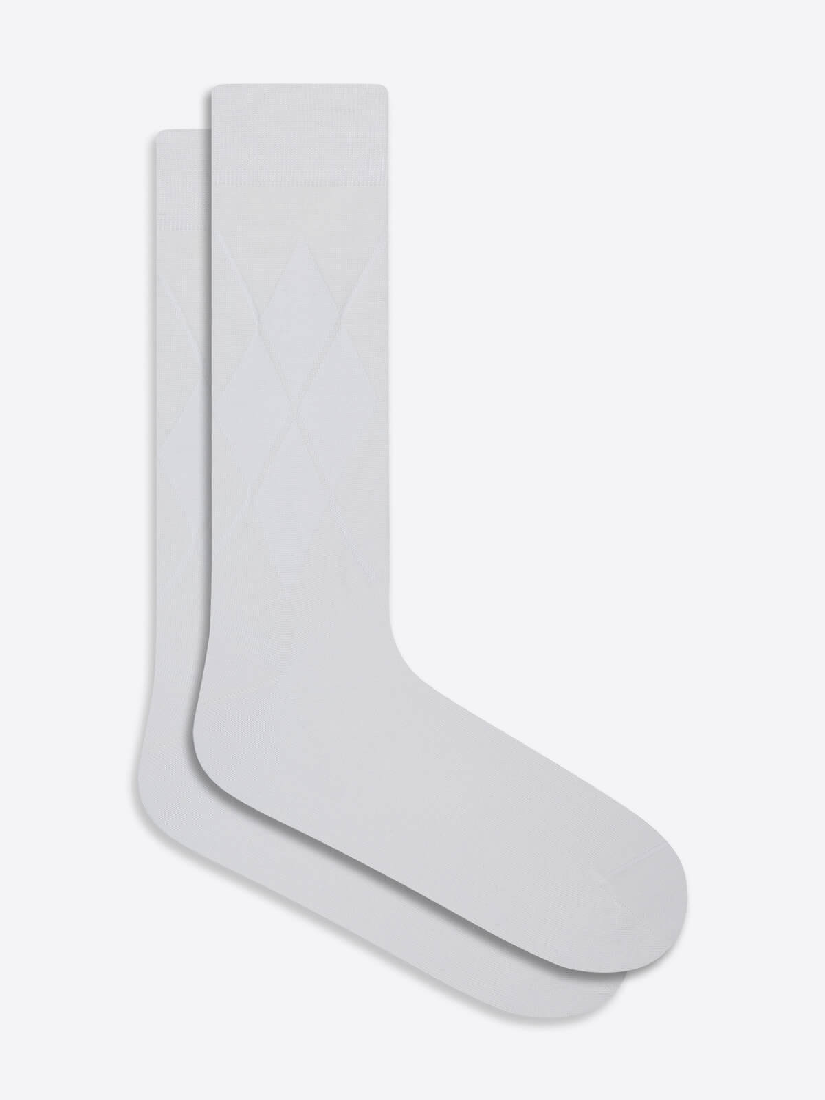 Tonal Diamond Check Mid-Calf Socks