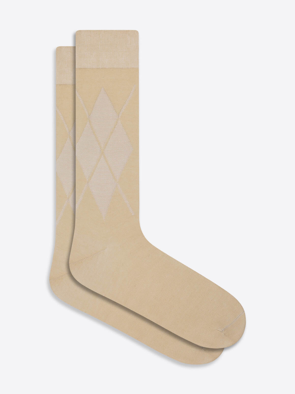 Tonal Diamond Check Mid-Calf Socks