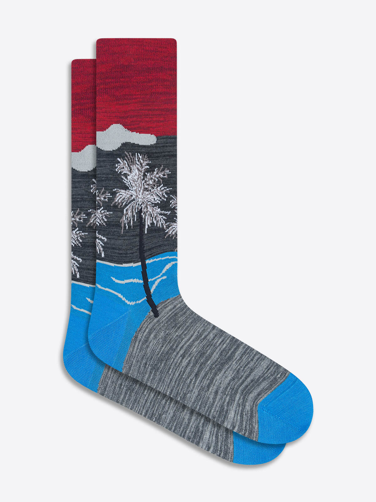 Palm Tree Mid-Calf Socks