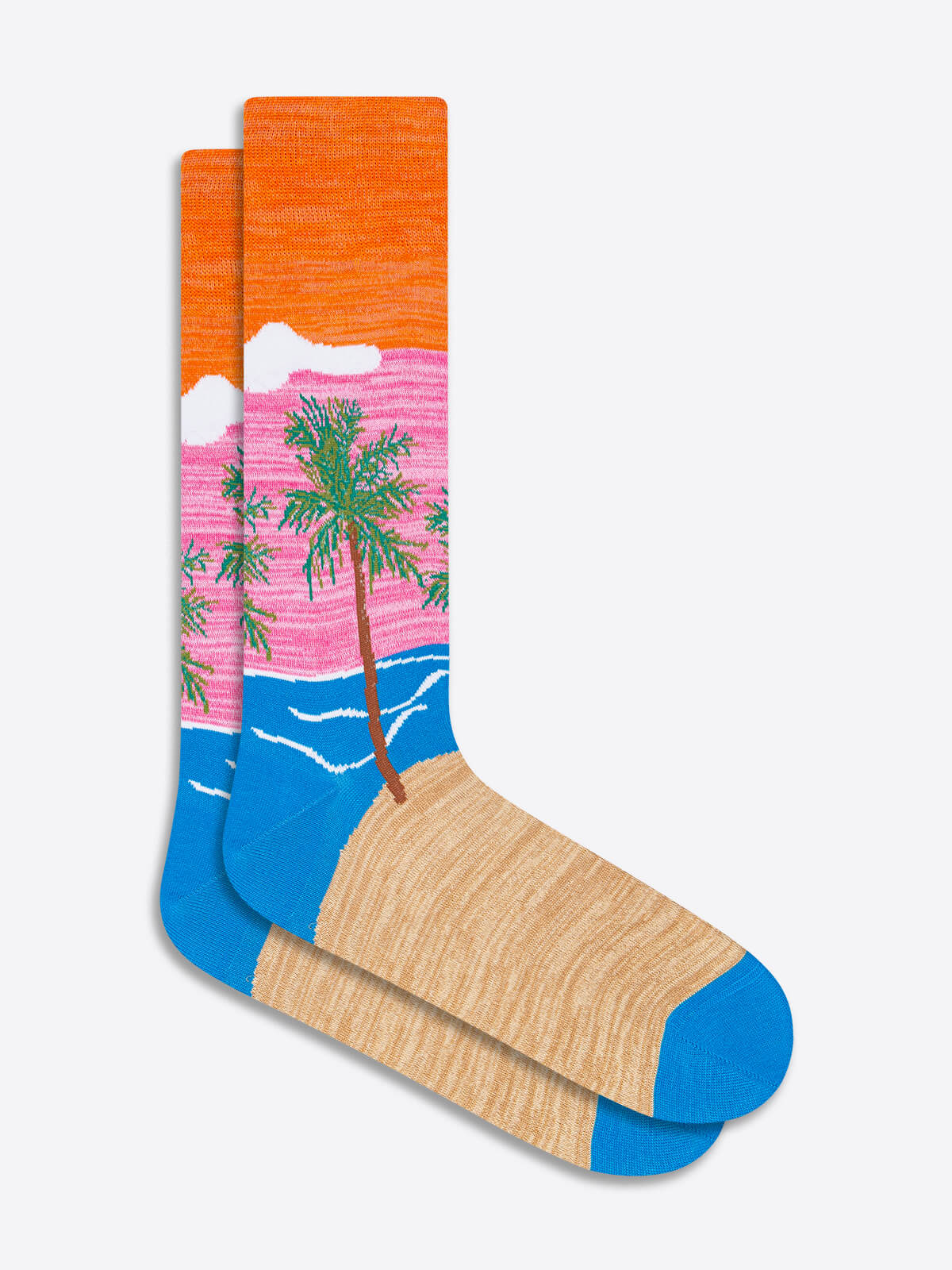 Palm Tree Mid-Calf Socks