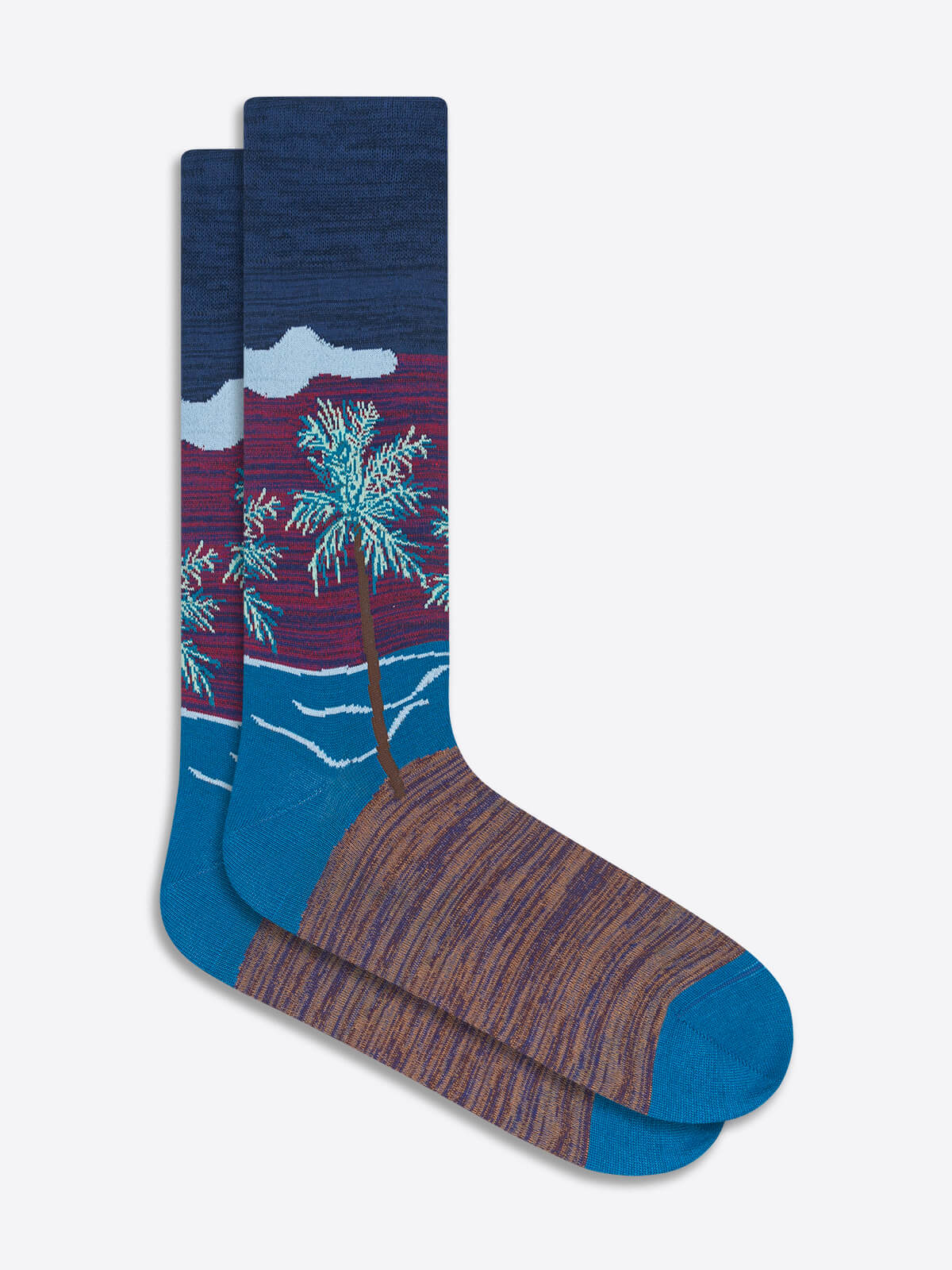 Palm Tree Mid-Calf Socks