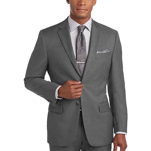 Paisley & Gray Men's Slim Fit Suit Separates Pants Navy and White Gingham - Size: 46