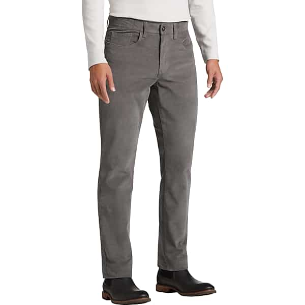 Joseph Abboud Men's Modern Fit Power Stretch Twill Pants Gray - Size: 34W x 30L