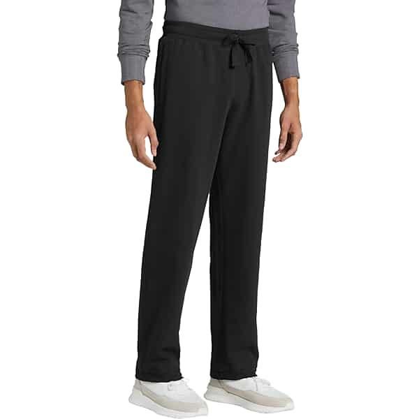 Joseph Abboud Men's Slim Fit Terry Knit Pant Black - Size: Medium