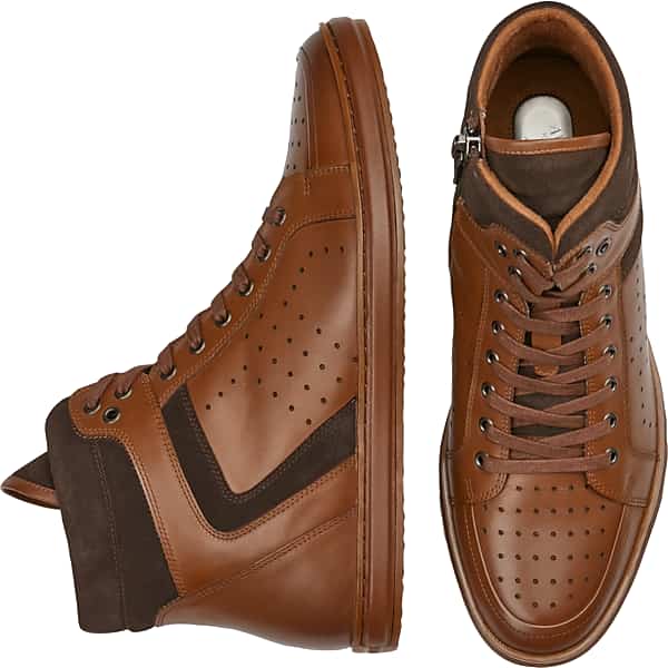 Awearness Kenneth Cole Men's Barker High Top Sneakers Cognac - Size: 10.5 D-Width