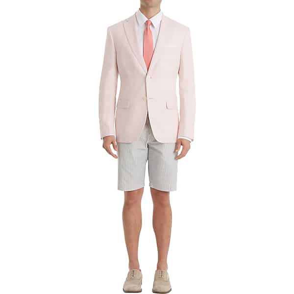 Lauren By Ralph Lauren Classic Fit Linen Men's Suit Separates Coat Pink - Size: 43 Long