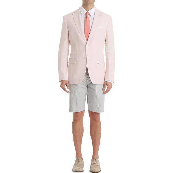 Lauren By Ralph Lauren Classic Fit Linen Men's Suit Separates Coat Pink - Size: 50 Long