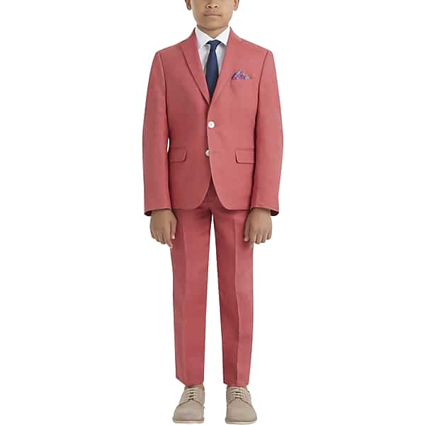 Lauren By Ralph Lauren Men's Classic Fit Linen Suit Separates Pants Pink - Size: 40W x 29L