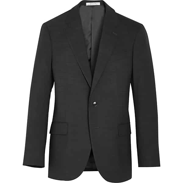 Joseph Abboud Charcoal Tic Slim Fit Men's Suit Separates Coat - Size: 46 Short