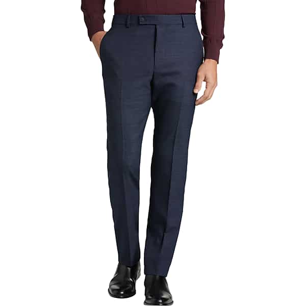 Awearness Kenneth Cole Men's AWEAR-TECH Extreme Slim Fit Dress Pants Navy - Size: 33W