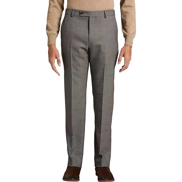 Awearness Kenneth Cole Men's AWEAR-TECH Extreme Slim Fit Dress Pants Taupe - Size: 34W