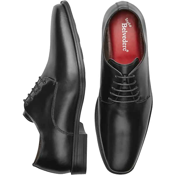 Belvedere Men's Ciro Plain Toe Oxfords Black - Size: 13 D-Width