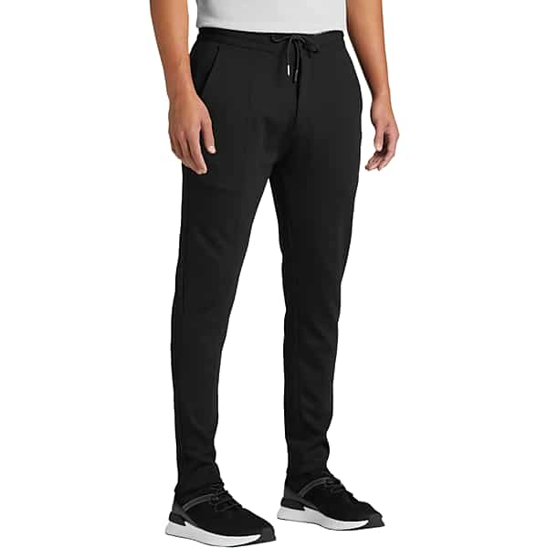 Awearness Kenneth Cole Men's Slim Fit Knit Pants Black - Size: Large