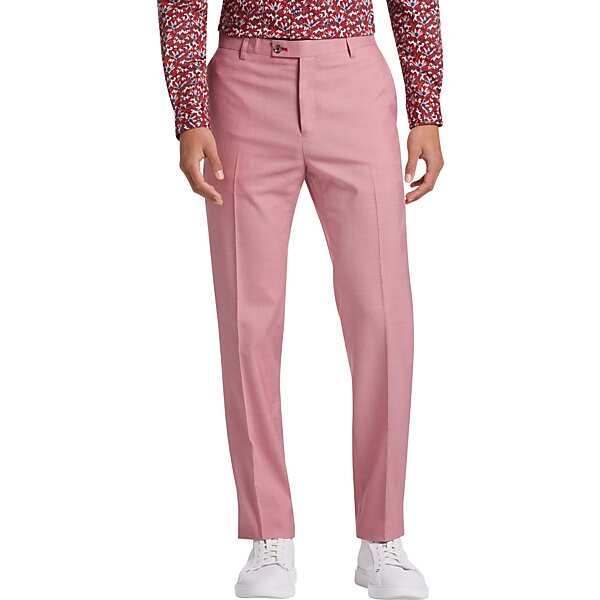 Paisley & Gray Men's Slim Fit Suit Separates Dress Pants Pink - Size: 42