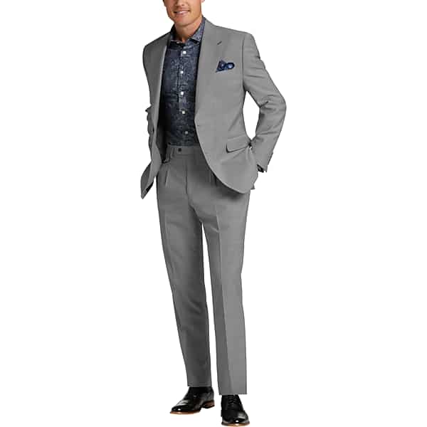 Tayion Men's Suit Separates Coat Light Gray - Size: 46 Long