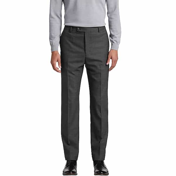 Awearness Kenneth Cole Men's AWEAR-TECH Modern Fit Dress Pants Medium Gray - Size: 35W