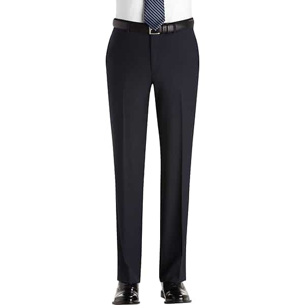 Pronto Uomo Platinum Men's Modern Fit Suit Separate Pant Navy Sharkskin - Size: 58 - Only Available at Men's Wearhouse