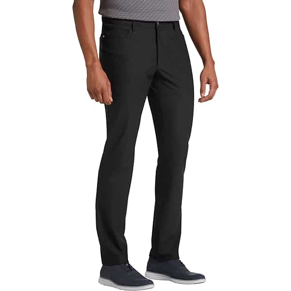 Awearness Kenneth Cole Men's Slim Fit AWEAR-TECH 5-Pocket Tech Pant Black - Size: 34W x 32L