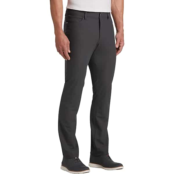 Awearness Kenneth Cole Men's Slim Fit AWEAR-TECH 5-Pocket Tech Pant Charcoal - Size: 33W x 30L