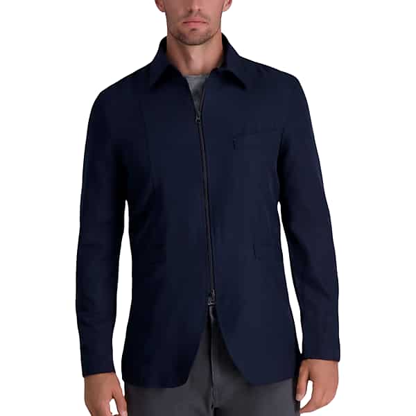 Haggar Men's Modern Fit Euro Jacket Navy - Size: Medium