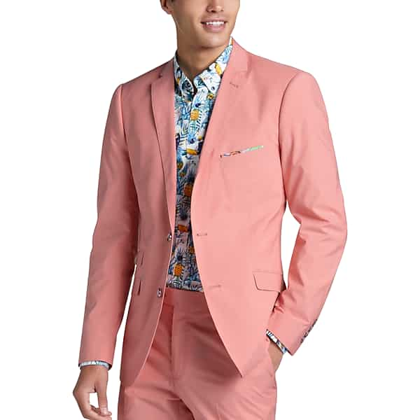 Paisley & Gray Men's Slim Fit Suit Separates Jacket Peach - Size: 42 Regular