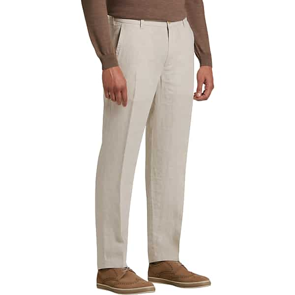 Joseph Abboud Men's Modern Fit Dress Pants Natural - Size: 38W x 34L