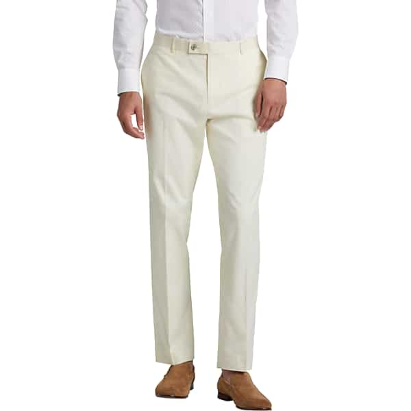 Paisley & Gray Men's Slim Fit Suit Separates Pants Off White - Size: 38