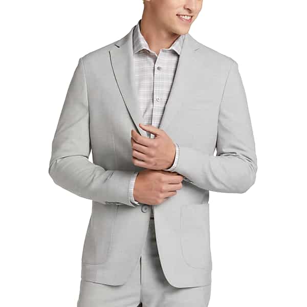 Michael Kors Men's Modern Fit Suit Separates Soft Coat Light Gray - Size: 46 Regular