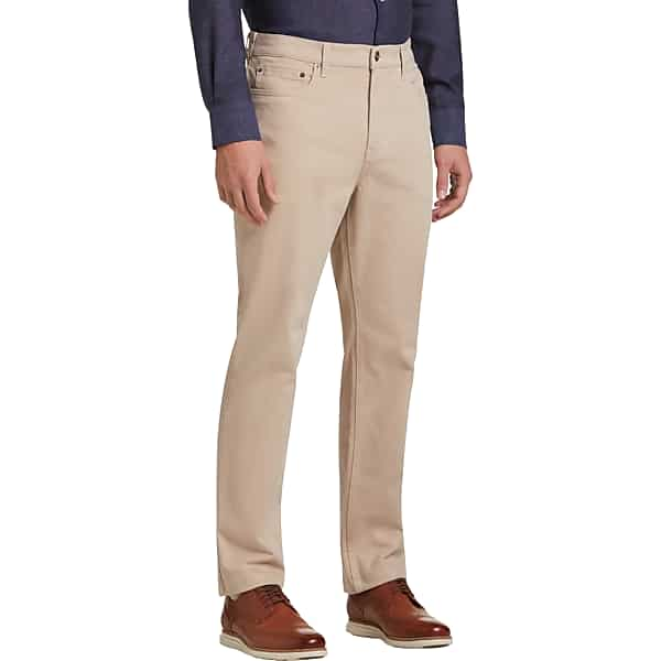 Joseph Abboud Men's Modern Fit Power Stretch 5-Pocket Pants Khaki - Size: 34W x 32L