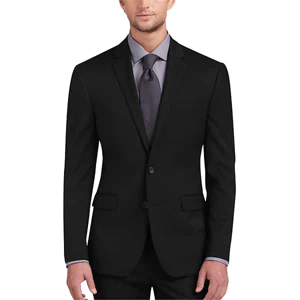 Awearness Kenneth Cole AWEAR-TECH Slim Fit Men's Suit Separates Coat Black - Size: 46 Short