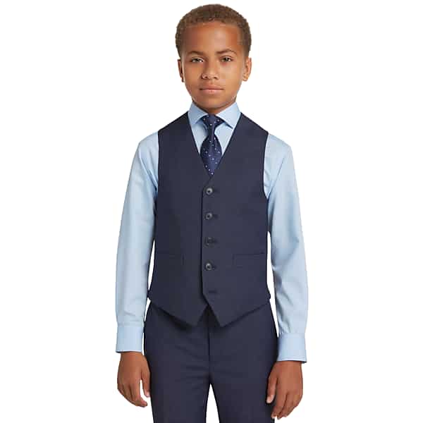 Awearness Kenneth Cole AWEAR-TECH Slim Fit Men's Suit Separates Vest Black - Size: Large