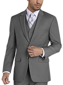 Joseph Abboud Modern Fit Men's Suit Separates Coat Charcoal Tic - Size: 44 Long