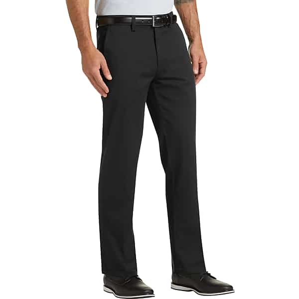 Haggar Men's Iron Free Premium Black Straight Fit Khaki Pants - Size: 34W x 29L