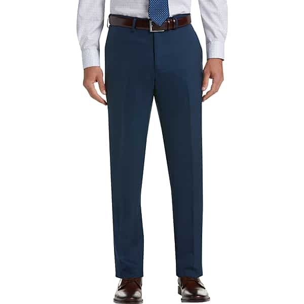 Haggar Men's Premium Comfort Blue 4-Way Stretch Slim Fit Dress Pants - Size: 38W x 30L