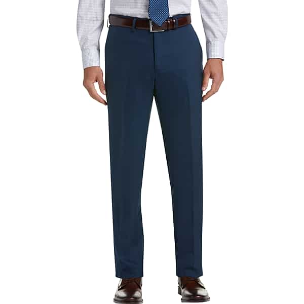 Haggar Men's Premium Comfort Blue 4-Way Stretch Slim Fit Dress Pants - Size: 30W x 30L